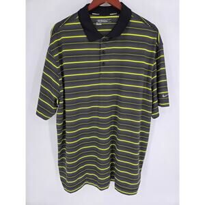Nike Golf Tour Performance Dri-Fit Gray Neon Green Men's XXL
